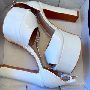 White platform shoes